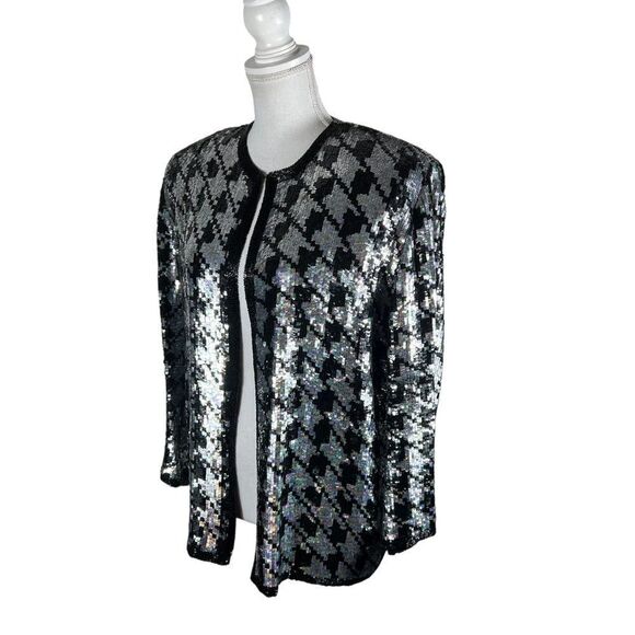 Vintage Fred Hayman Giorgio Beverly Hills Heavily Sequined Open Jacket - Picture 4 of 8